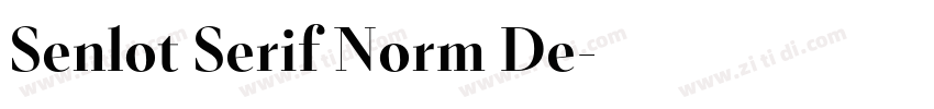 Senlot Serif Norm De字体转换